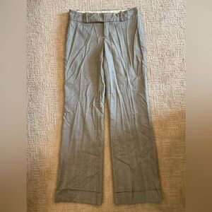 💜🌼 Y2K Banana Republic Martin Fit Plaid Lined Wool Pants Cuffed Wide Leg Flare 4